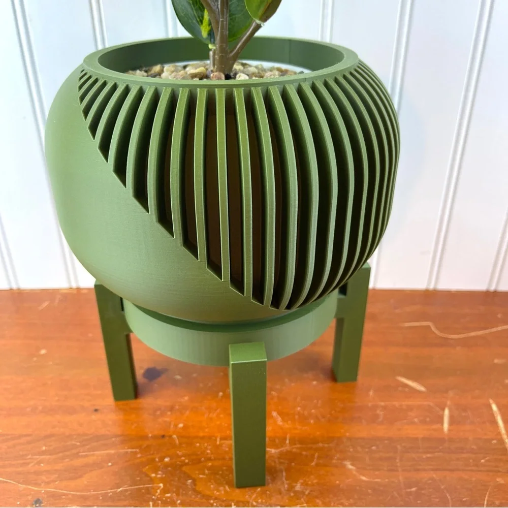 Indoor Flower Pot,The Narvo Planter Pot w/ Drainage Hole & Drip Tray